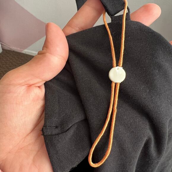 Quince Black Stretch Cotton Bodysuit Square Neck Minimalist Luxe Large NWT - Picture 7 of 7